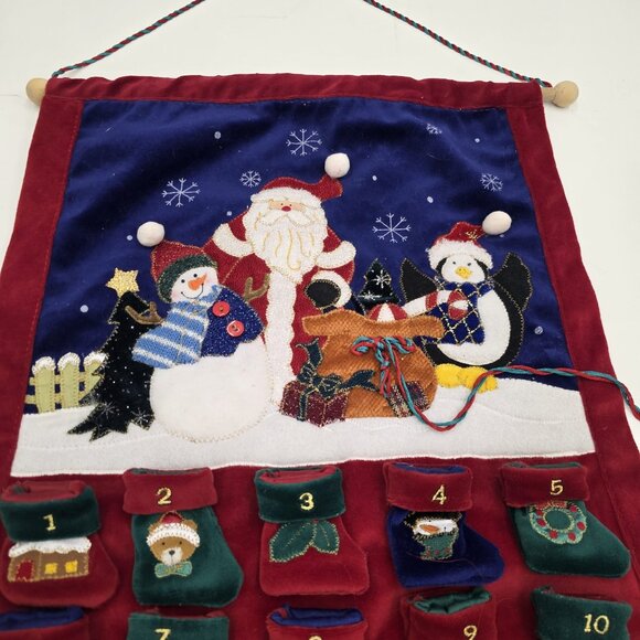 Christmas Countdown Advent Calendar Wall Hanging Decor Tree Holiday 2004 - Picture 2 of 10